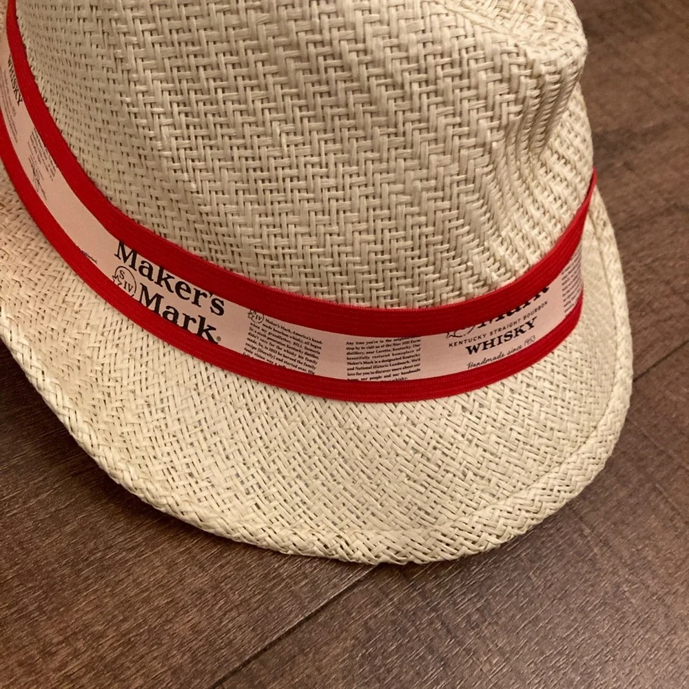 Maker’s Mark Whiskey Fedora Sun Hat Preppy Festival Kentucky Derby OSFM